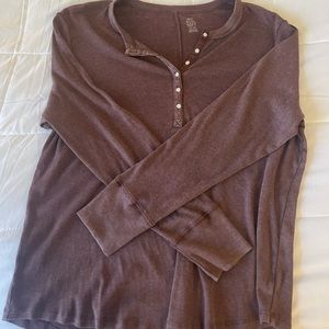 Aerie, size XXL, mauve long sleeve shirt.